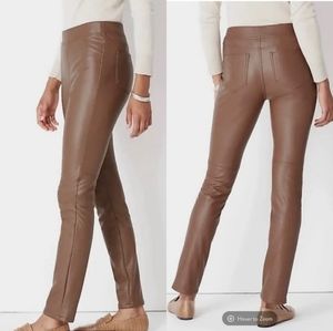 J Jill Hickory Faux Leather Pants Pull On MP